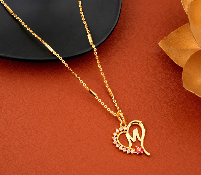 Vraj india M letter locket pendants 
