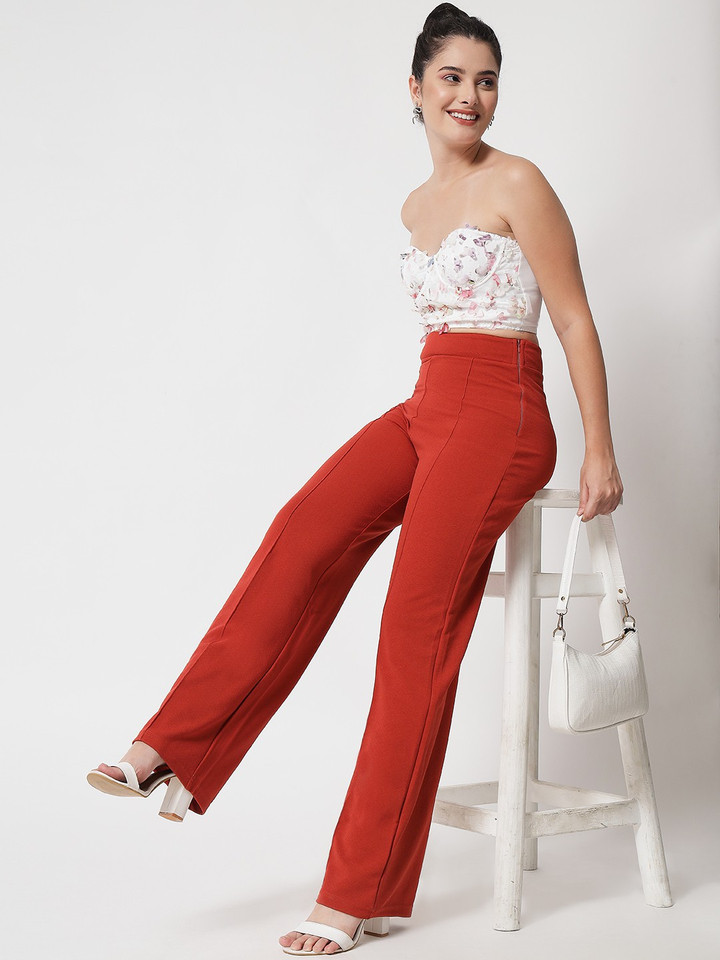 KOTTY Regular Fit Women Orange Trousers - Buy KOTTY Regular Fit Women Orange Trousers Online at Best Prices in India | Flipkart.com