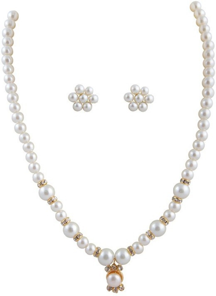 original pearl necklace set with price