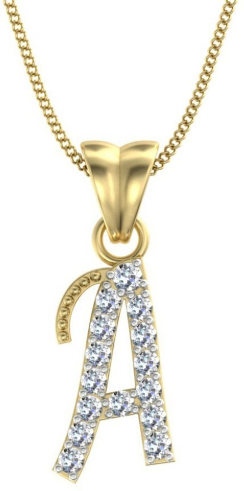 Gold-plated Diamond Metal Pendant 