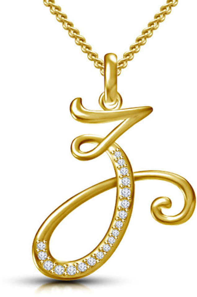 Letter Gold-plated Silver Pendant 