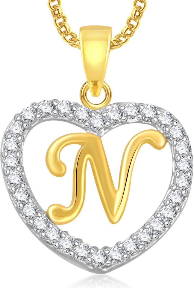 AMAAL Heart 'N' Alphabet Pendant Gold 