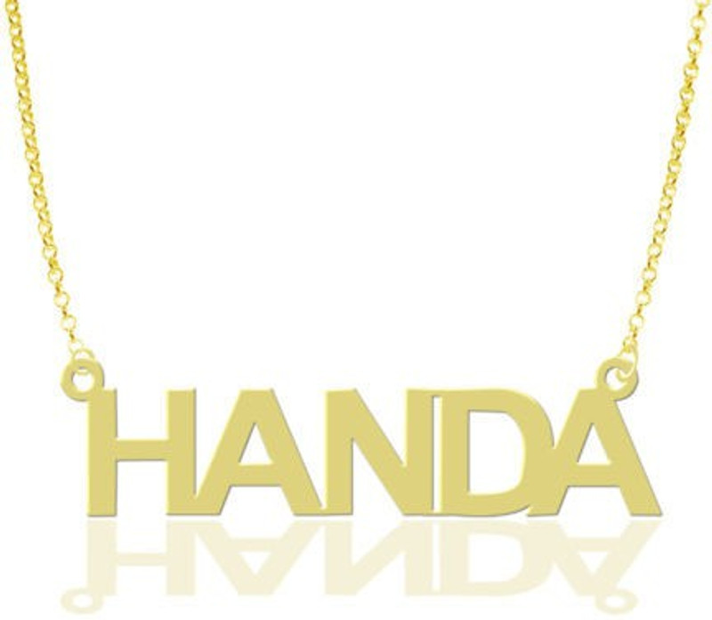 NAME NECKLACE OPJNJN28 Brass Pendant 
