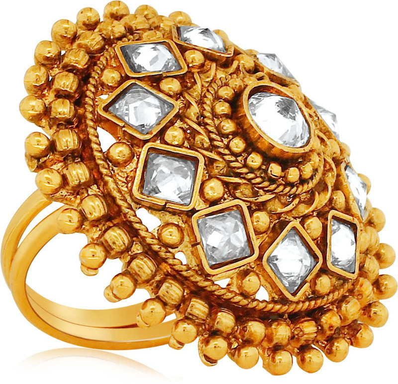 gold ring round design