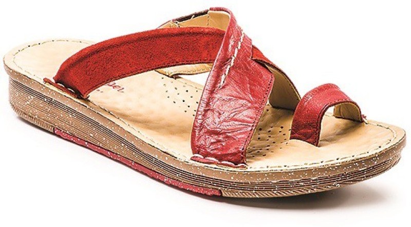 red cooper chappals