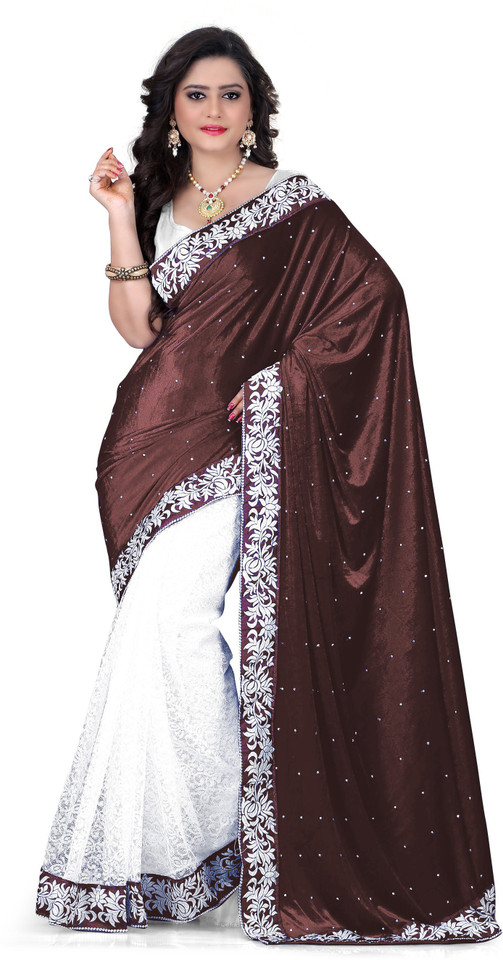 velvet saree flipkart