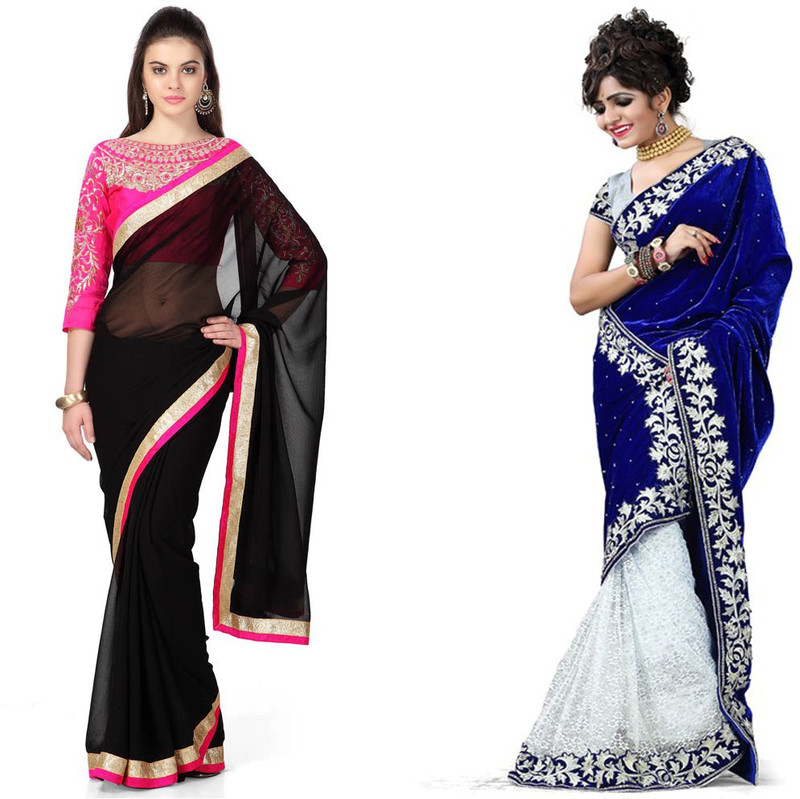 velvet saree flipkart