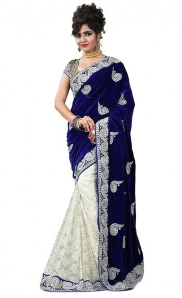 velvet saree flipkart