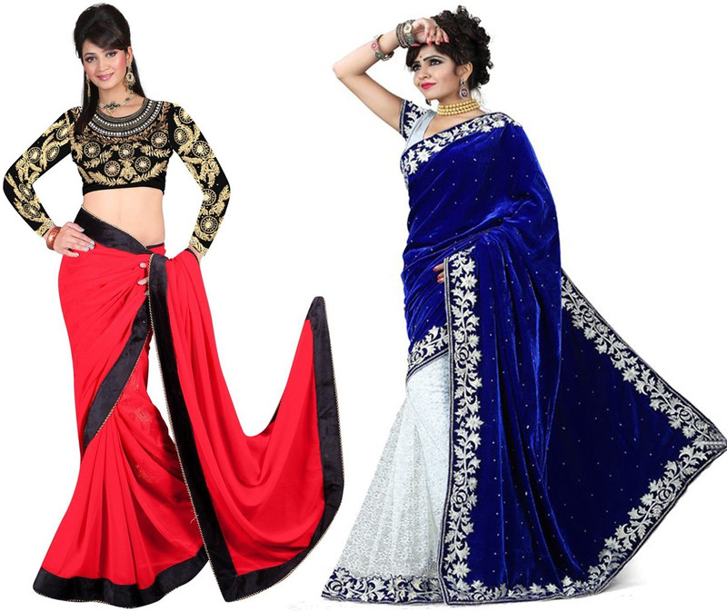 velvet saree flipkart