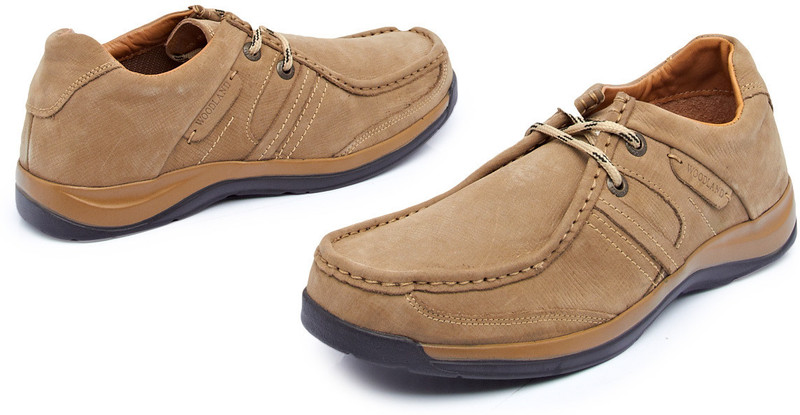 woodland men brown casual shoes