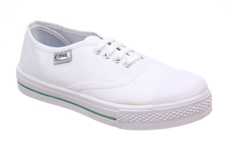 Titas White Canvas Shoes For Boys - Buy 