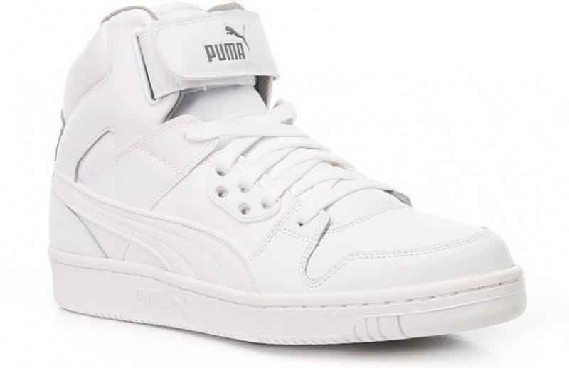 puma white ankle sneakers