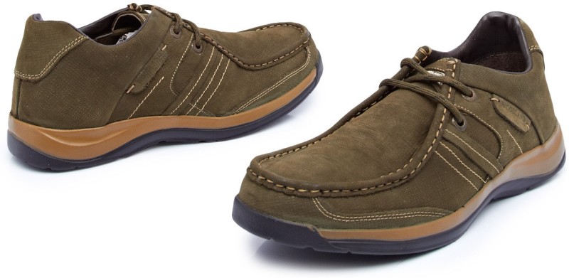 woodland olive green casual shoes