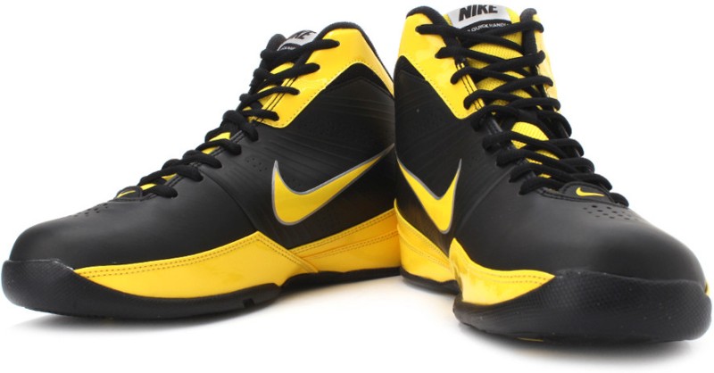 men's nike black and yellow shoes