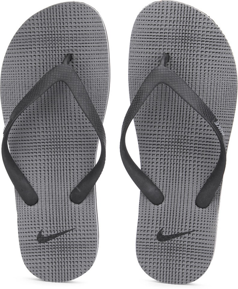 nike slippers grey colour