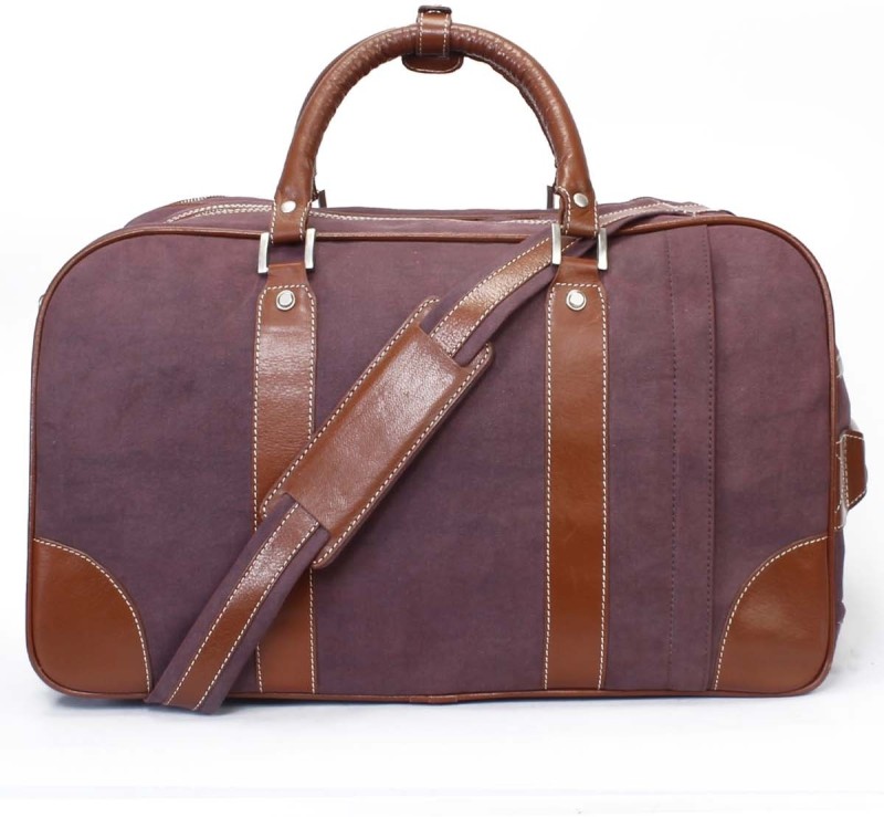 brune canvas leather mens small travel bag