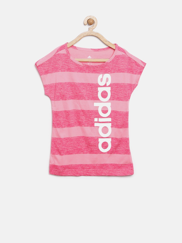 girls pink adidas shirt