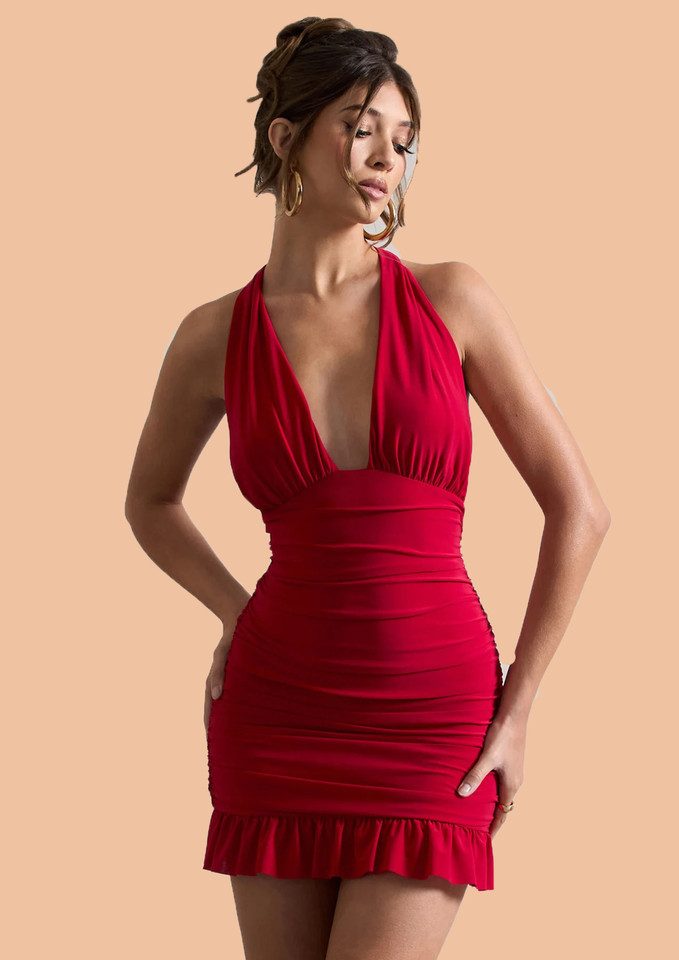 Traquila Women Bodycon Red Above Knee/Mid Thigh Length Dress - Buy Traquila Women Bodycon Red Above Knee/Mid Thigh Length Dress Online at Best Prices in India | Flipkart.com