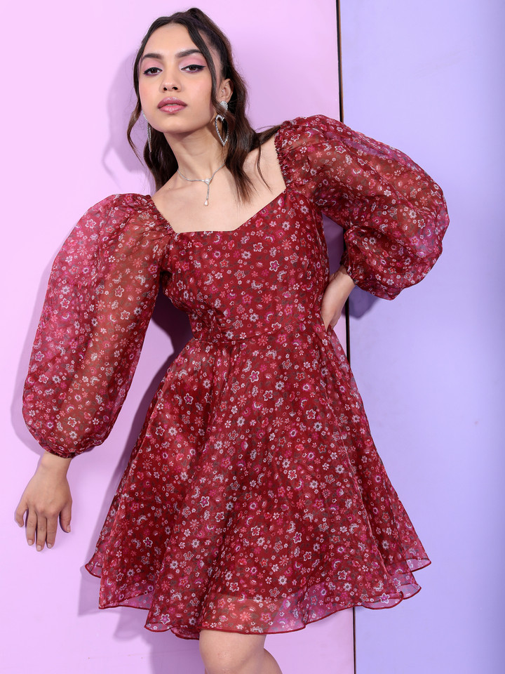 Tokyo Talkies Women Skater Multicolor Dress - Buy Tokyo Talkies Women Skater Multicolor Dress Online at Best Prices in India | Flipkart.com