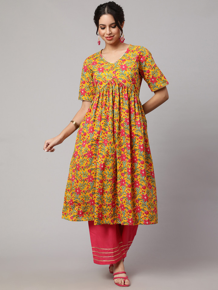 VIHARINI Women Kurta Palazzo Set - Buy VIHARINI Women Kurta Palazzo Set Online at Best Prices in India | Flipkart.com