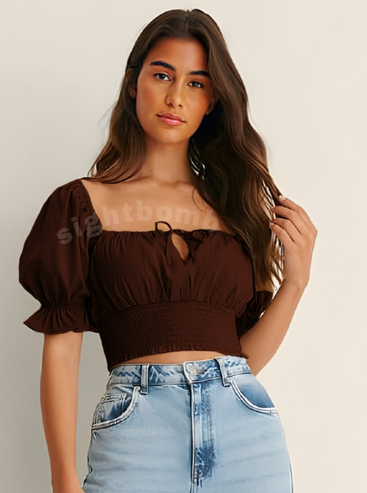 SIGHTBOMB Casual Solid Women Brown Top - Buy SIGHTBOMB Casual Solid Women Brown Top Online at Best Prices in India | Flipkart.com