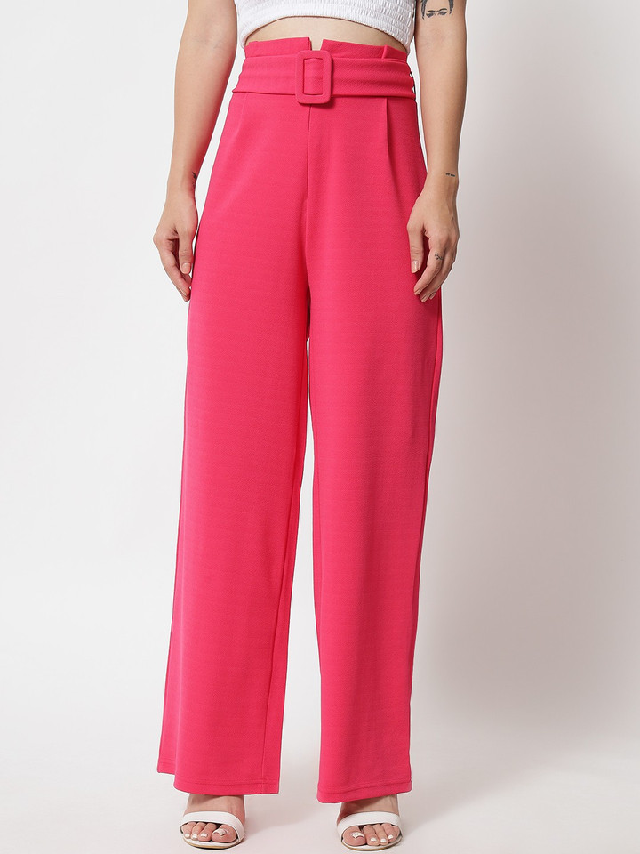 KOTTY Regular Fit Women Pink Trousers - Buy KOTTY Regular Fit Women Pink Trousers Online at Best Prices in India | Flipkart.com