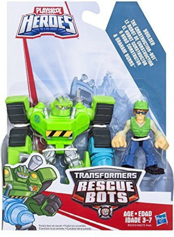 playskool heroes transformers rescue bots rescan boulder construction bot action figure