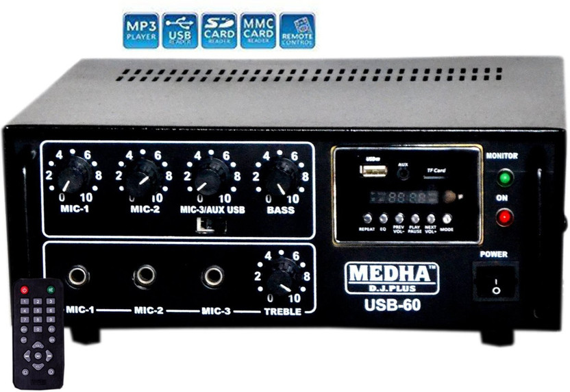 MEDHA Usb-60 60 W AV Control Receiver(Black)