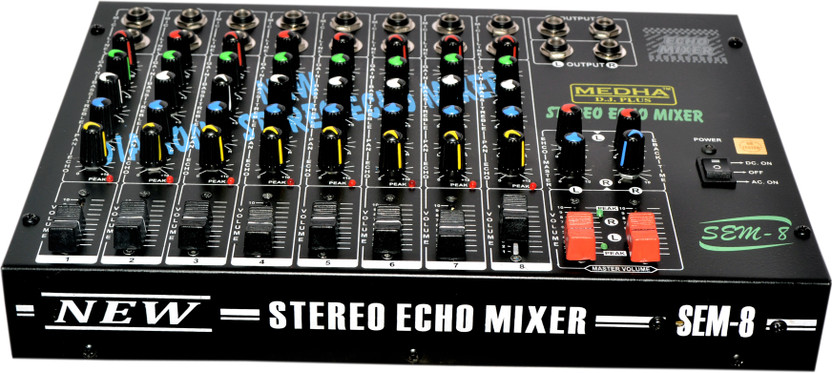 MEDHA Professional 8 Channel Stero Echo Mixer With Top Quality 220 W AV Control Receiver(Black)