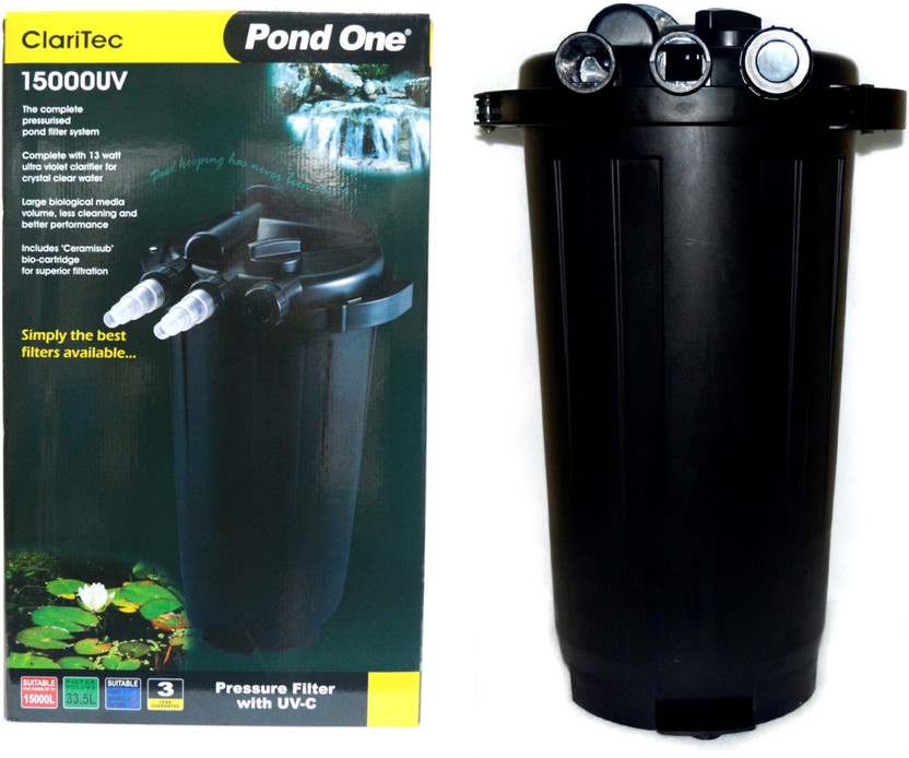Pond One Claritec 15000UV - Filtro Pressurizzato Per Laghetto Con UVC 13W, Per Koi E Pesci Rossi Fino A 15000L
