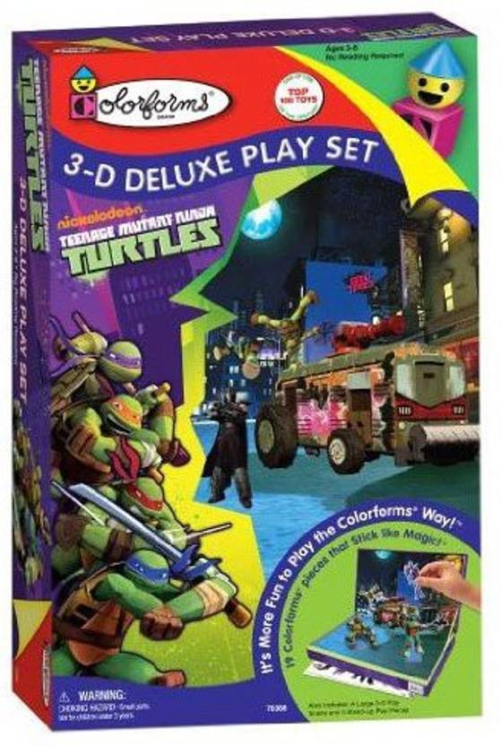 Colorforms 3d Deluxe Playset Teenage Mutant Ninja Turtles - 