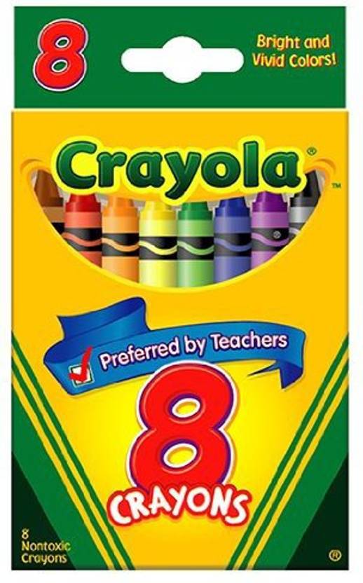 crayola color pack crayons wax standard size peggable tuck box 8
