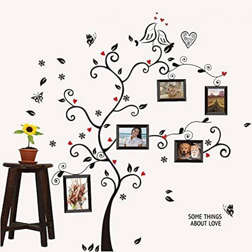 Amaonm Wall Stickers Decals Trees Photo Frame Erfly