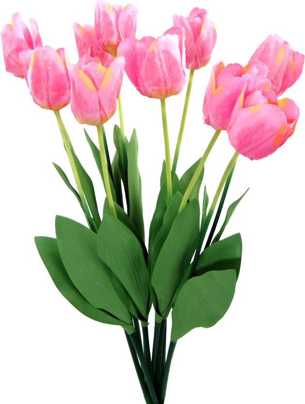 FOURWALLS Pink Tulips Artificial Flower Price in India Buy FOURWALLS