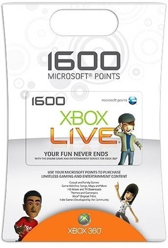 Xbox Live 1600 Microsoft Points Card Price in India - Buy Xbox Live 1600 Microsoft Points Card ...