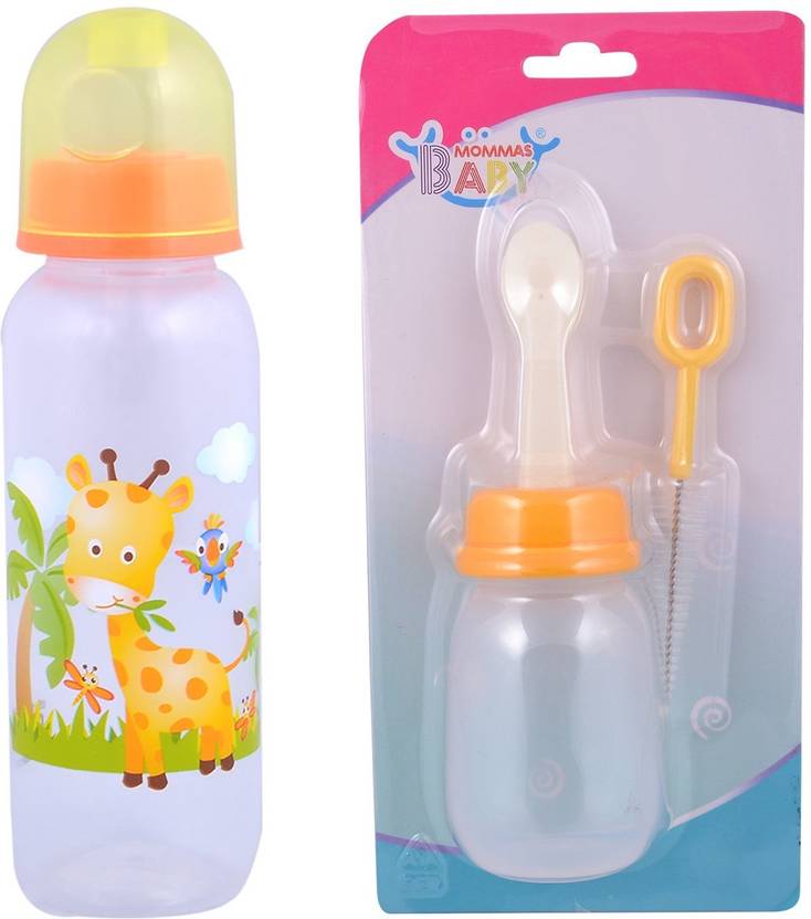 Mommas Baby Combo Of 2pcs Feeding Bottle 225ml Cereal Feeder