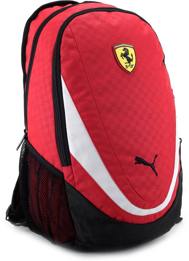 Puma Ferrari Replica Backpack Rosso Corsa, White and Black - Price in India | Flipkart.com