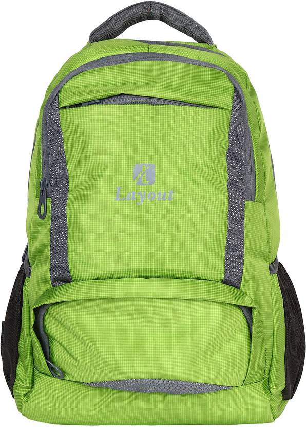LAYOUT Majestic 26 L Laptop Backpack Green, Grey Price in India