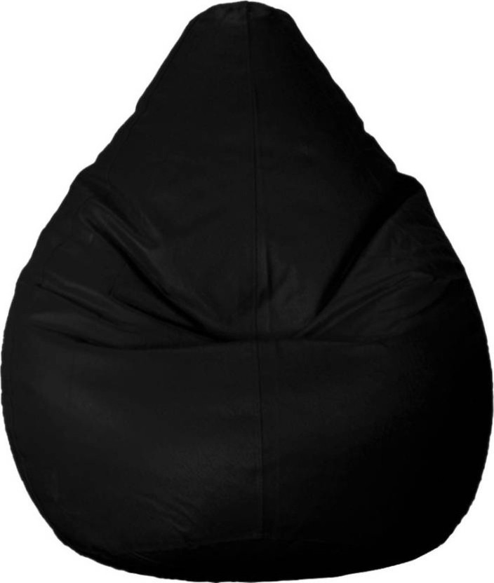 CaddyFull Large Tear Drop Bean Bag Cover  (Without Beans)(Black)