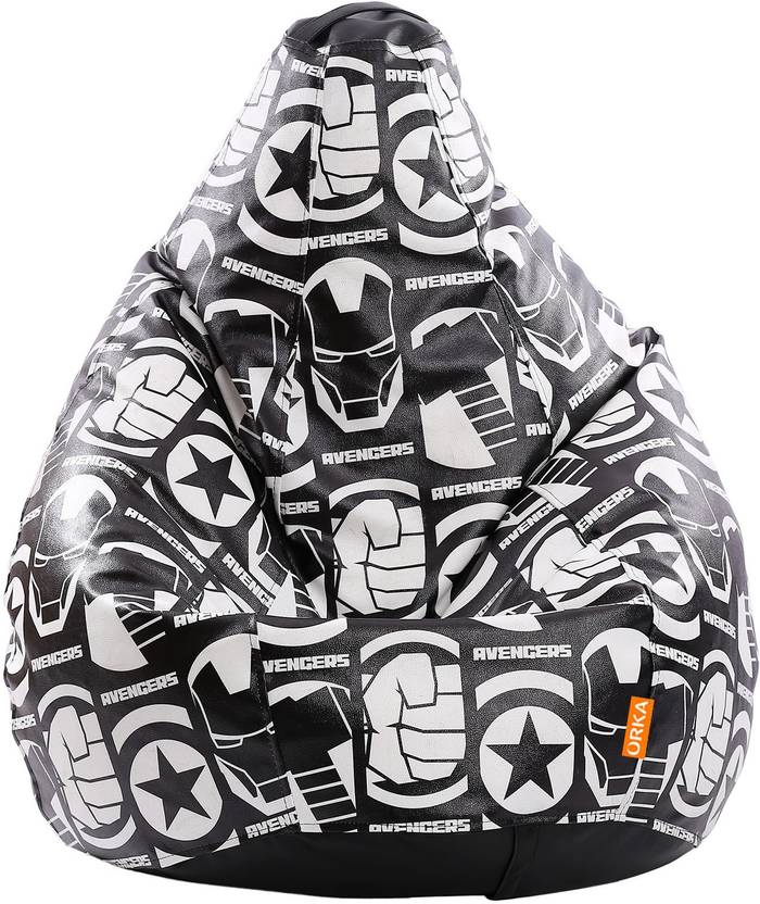 Orka Xl Dark Avengers Digital Printed Bean Bag With Bean Filling