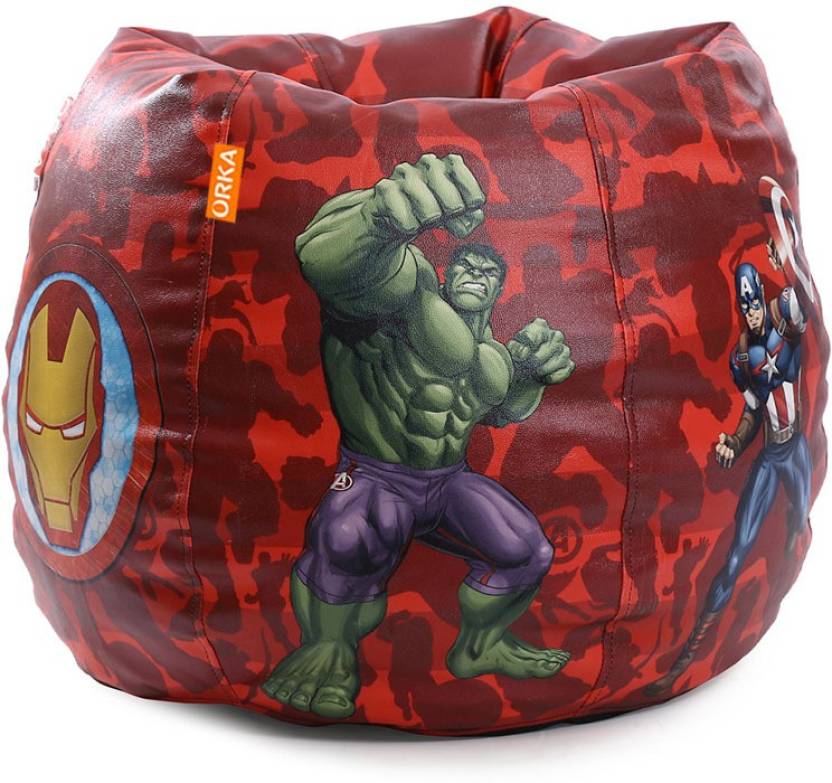 Orka Xl Marvel Avengers Digital Printed Bean Bag With Bean Filling
