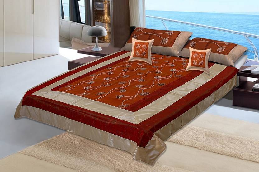 Jaipur Textiles Hub Silk Double Bed Cover - Buy Jaipur Textiles Hub