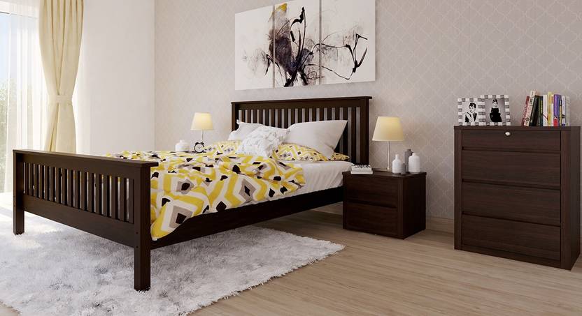 Urban Ladder Athens Solid Wood Queen Bed In India Urban Ladder Athens Solid Wood Queen Bed Finish Color Dark Walnut