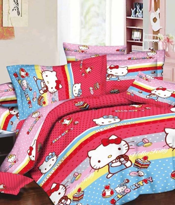 Hello Kitty Cotton Double Cartoon Bedsheet Buy Hello Kitty