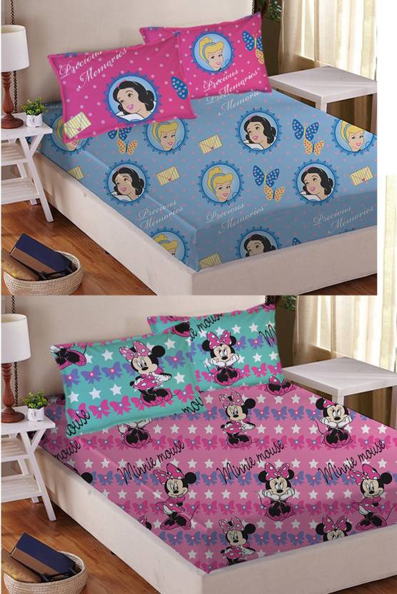 Disney 104 Tc Cotton Double Cartoon Bedsheet Buy Disney 104 Tc