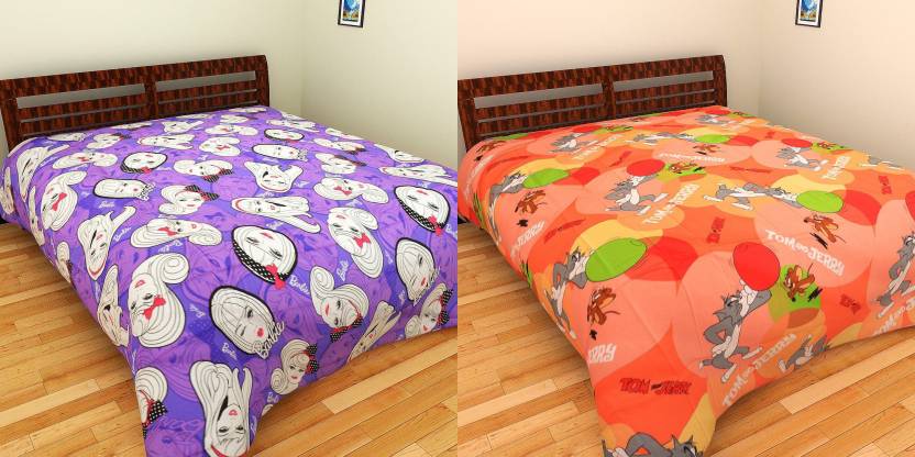 Portico Barbie Tom And Jerry Cotton Double Cartoon Bedsheet Buy