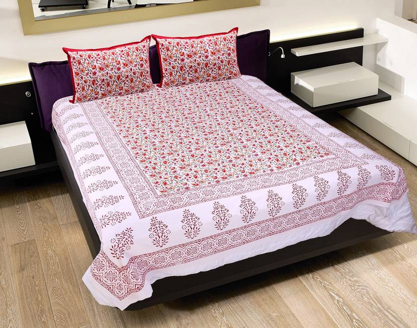 Jaipur Fab Cotton Double Floral Bedsheet Buy Jaipur Fab Cotton Double
