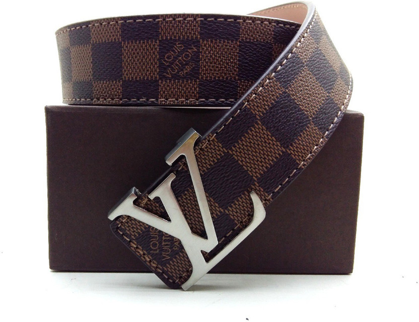 LV Men Brown Artificial Leather Belt 