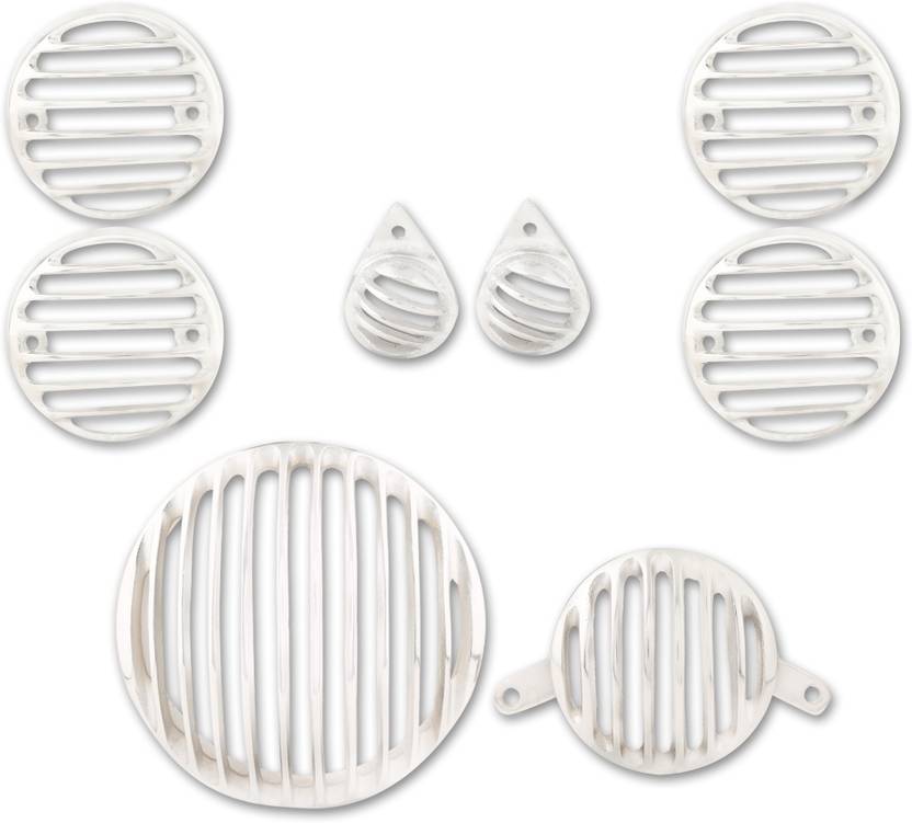 Autofy Full Chrome Metal Grill for BulletClassic 350 & 500 (Set of 8