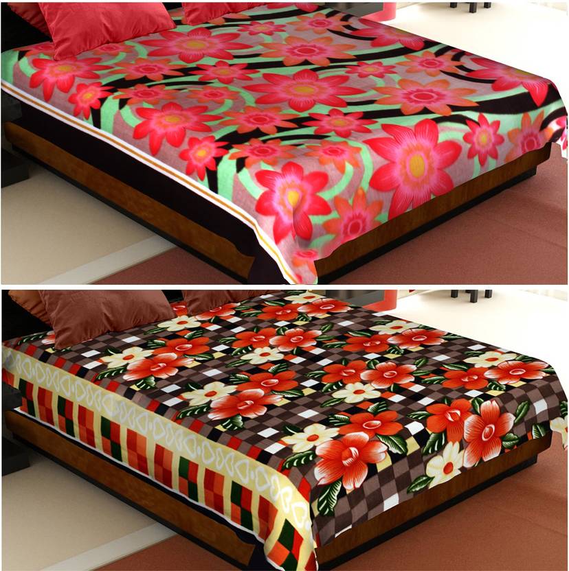 Storyhome Floral Double Coral Blanket Buy Storyhome Floral Double